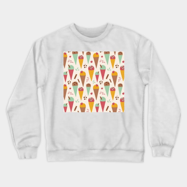 Ice Cream Cones Crewneck Sweatshirt by Salty Siren Studios